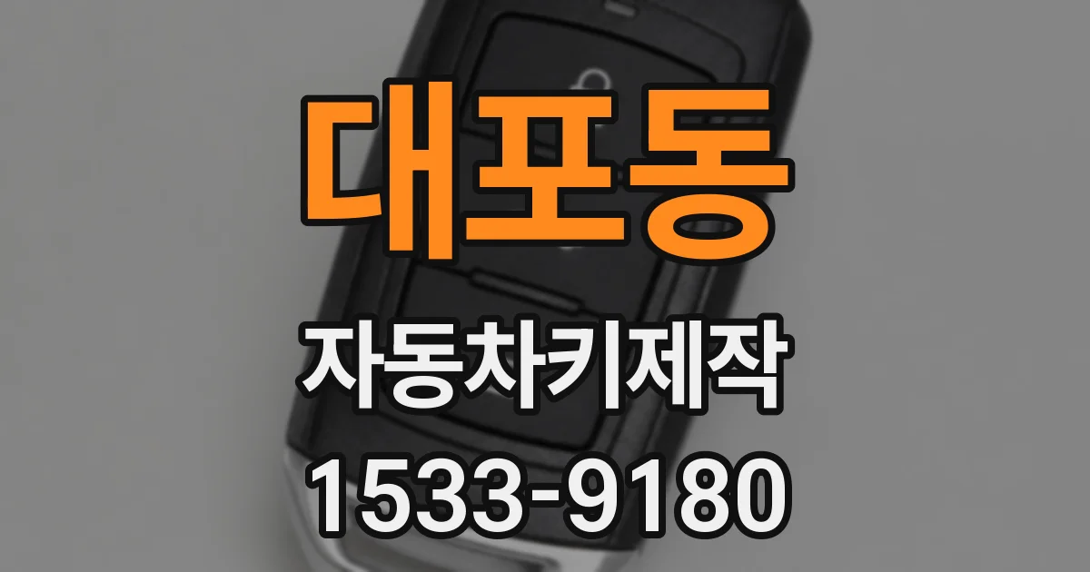 대포동 자동차키제작