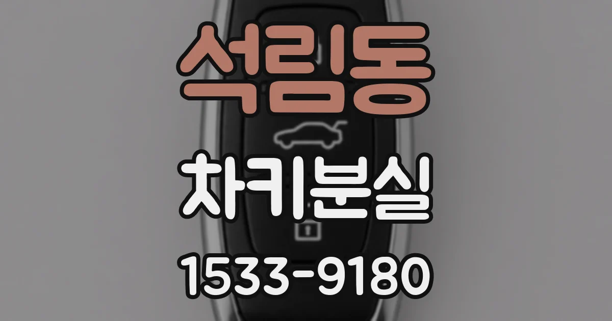 석림동 차키분실