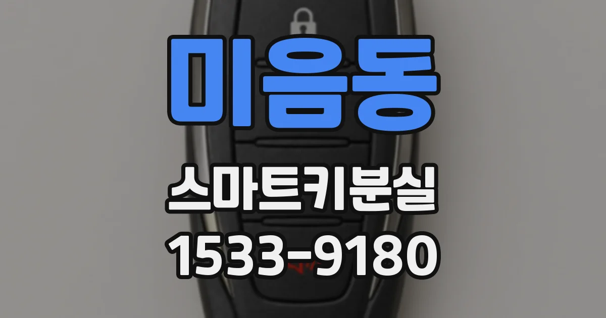미음동 스마트키분실