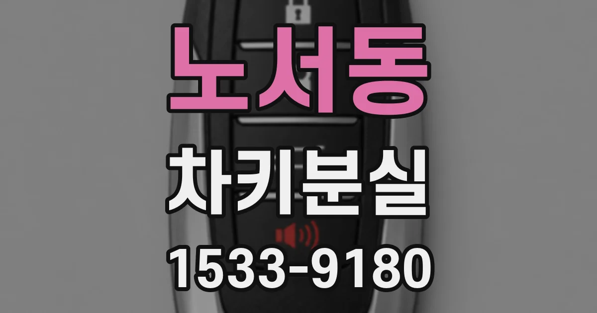 노서동 차키분실
