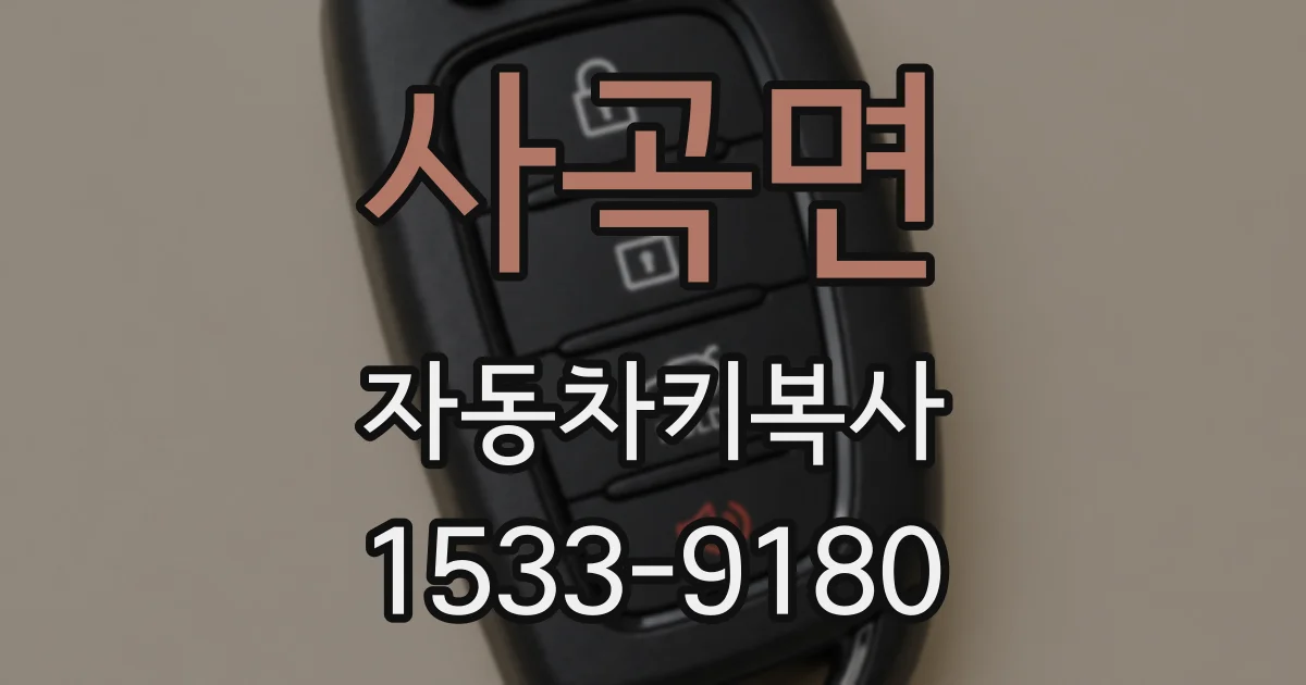 사곡면 자동차키복사