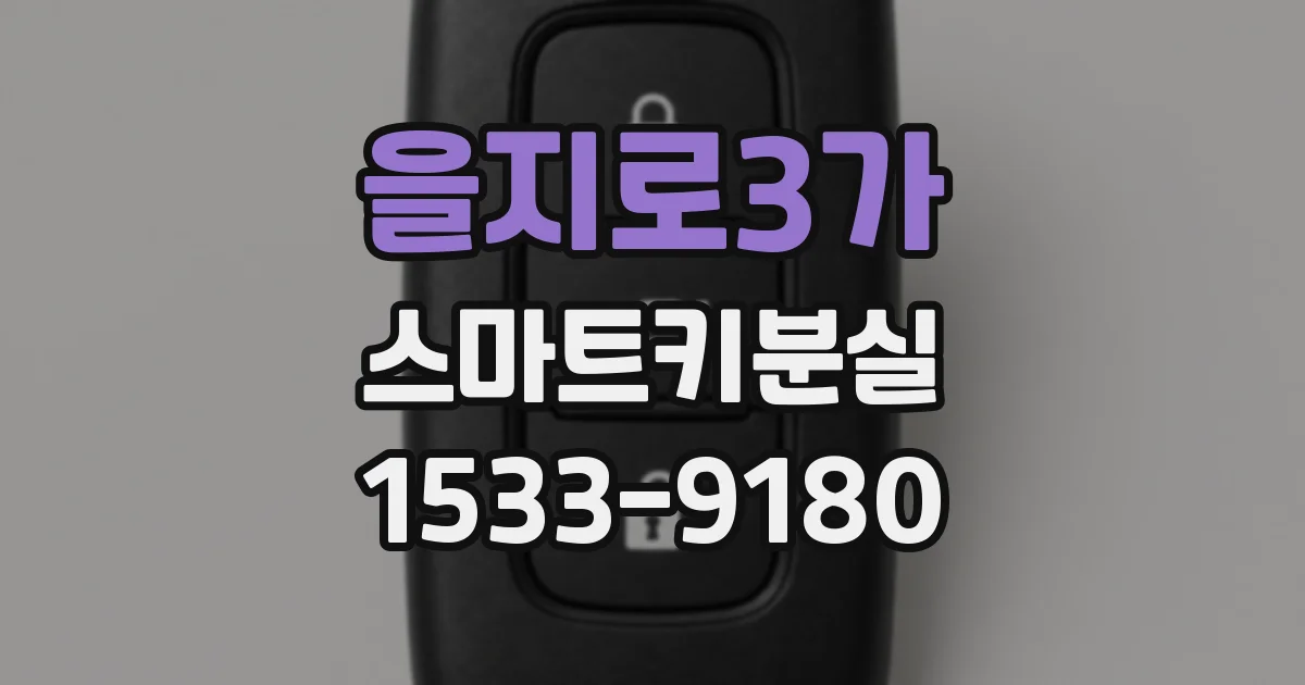 을지로3가 스마트키분실