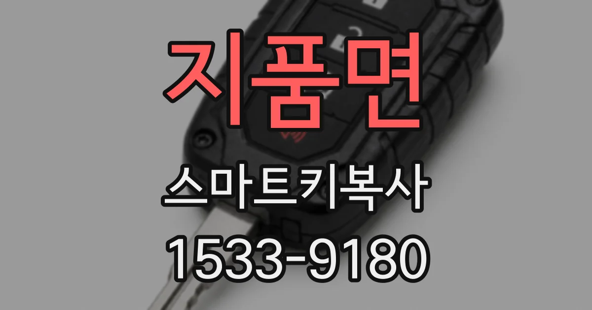 지품면 스마트키복사
