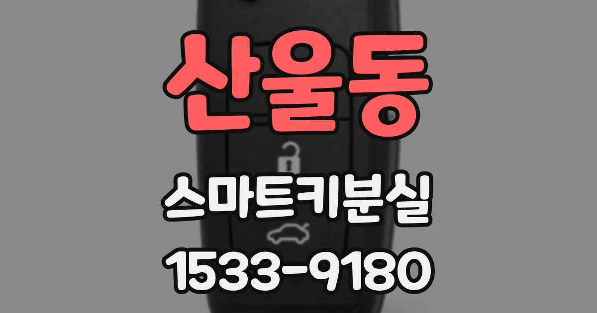 산울동 스마트키분실