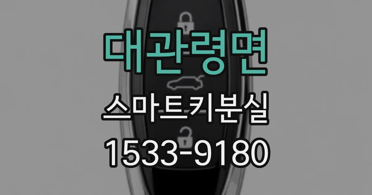 대관령면 스마트키분실