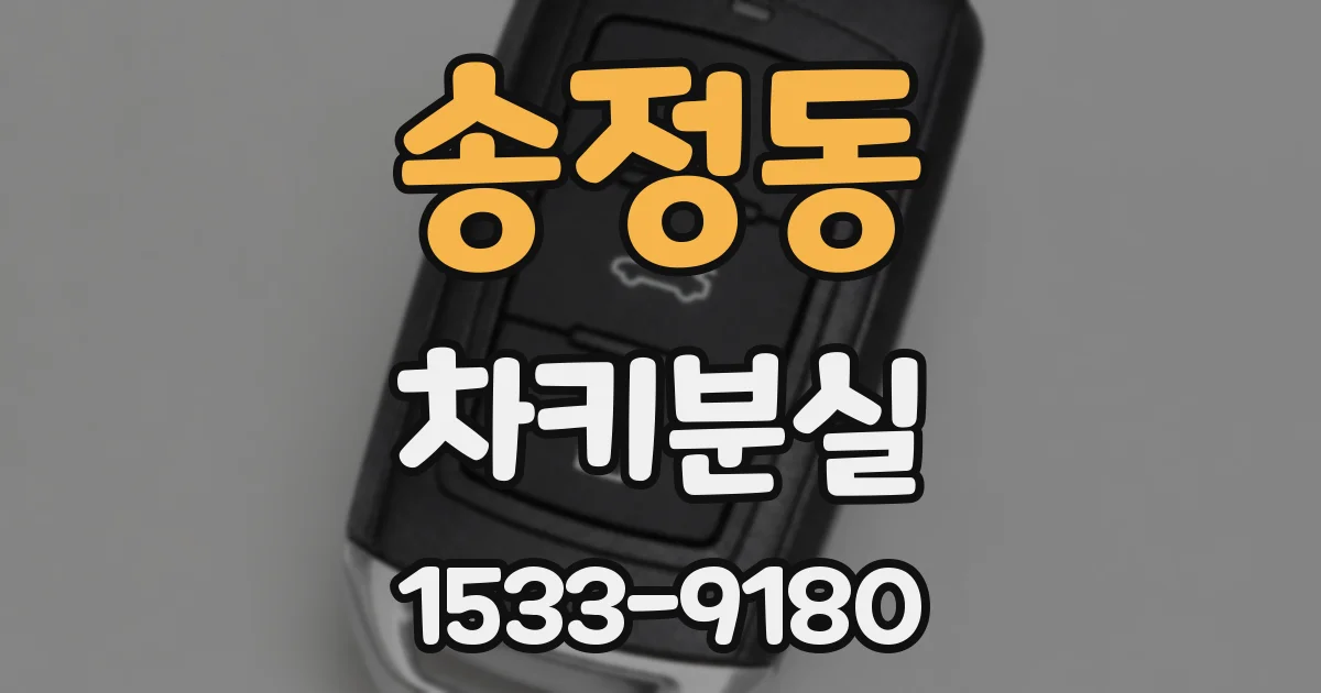 송정동 차키분실