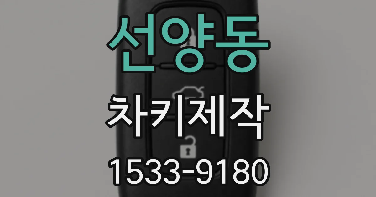 선양동 차키제작