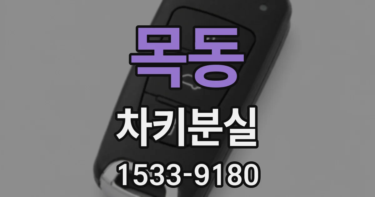목동 차키분실