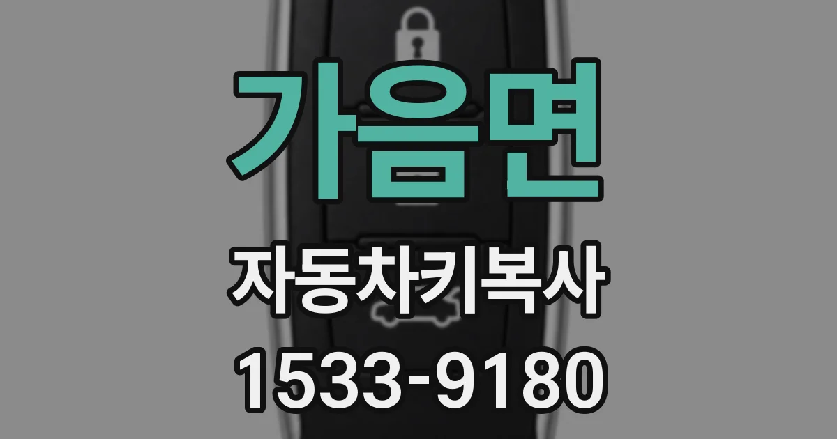 가음면 자동차키복사