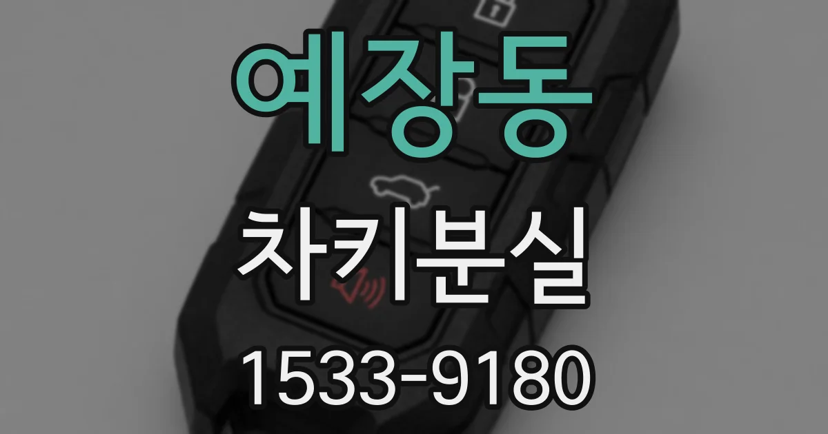 예장동 차키분실