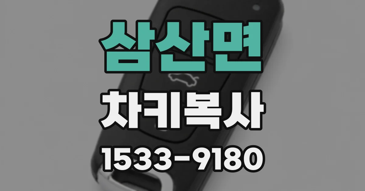 삼산면 차키복사