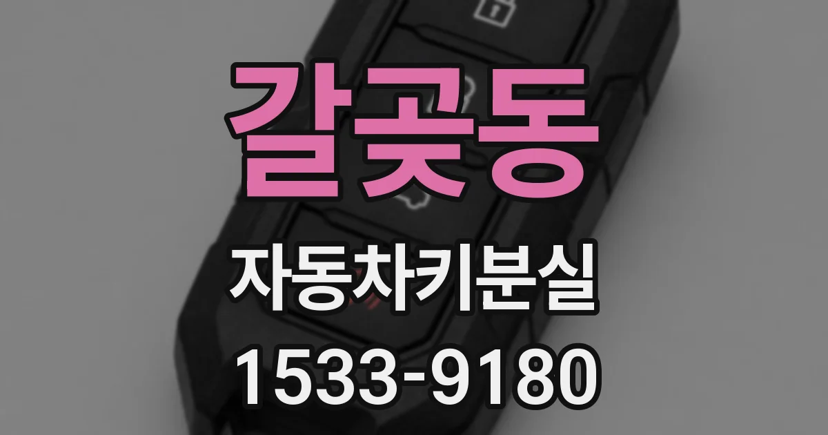 갈곶동 자동차키분실