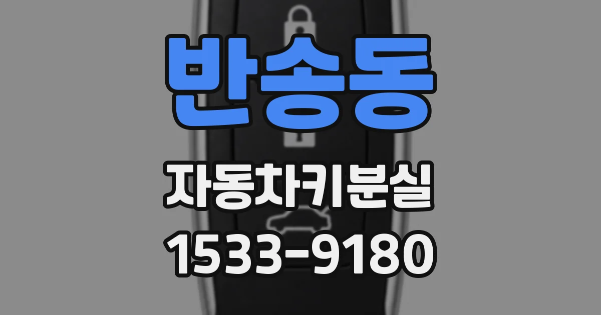 반송동 자동차키분실