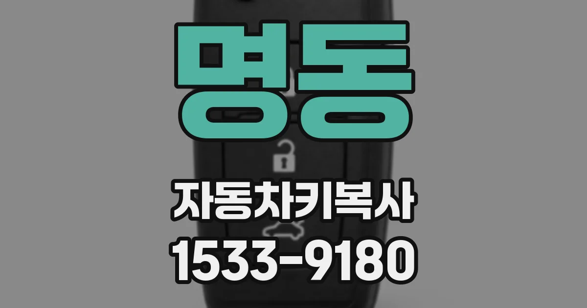 명동 자동차키복사