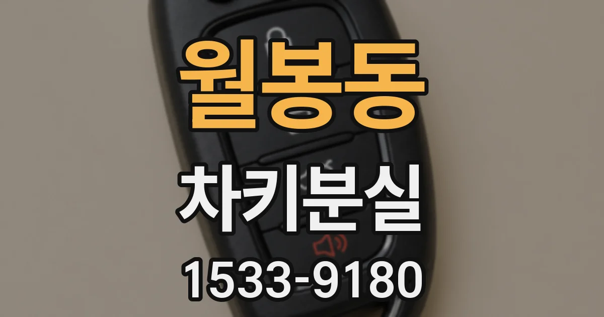 월봉동 차키분실