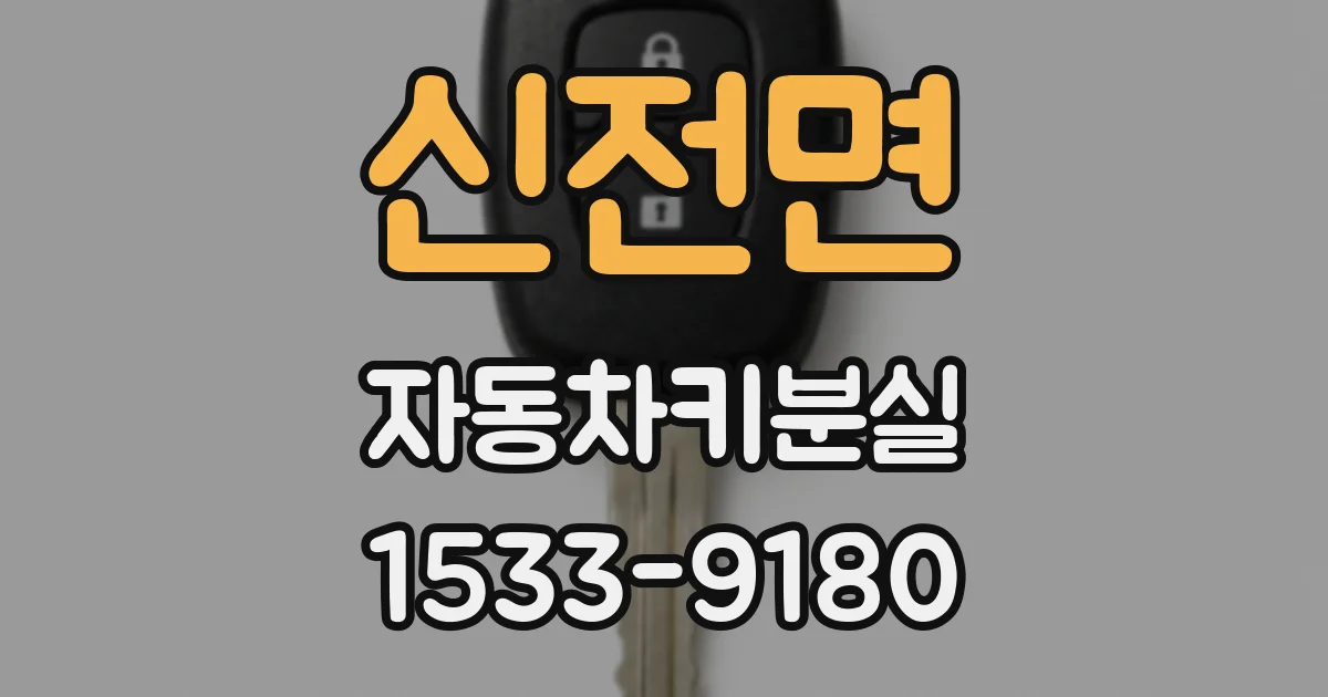 신전면 자동차키분실