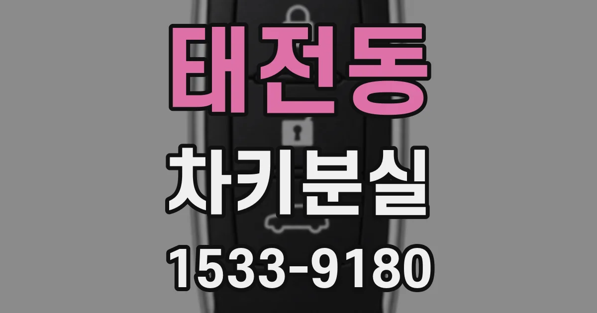 태전동 차키분실