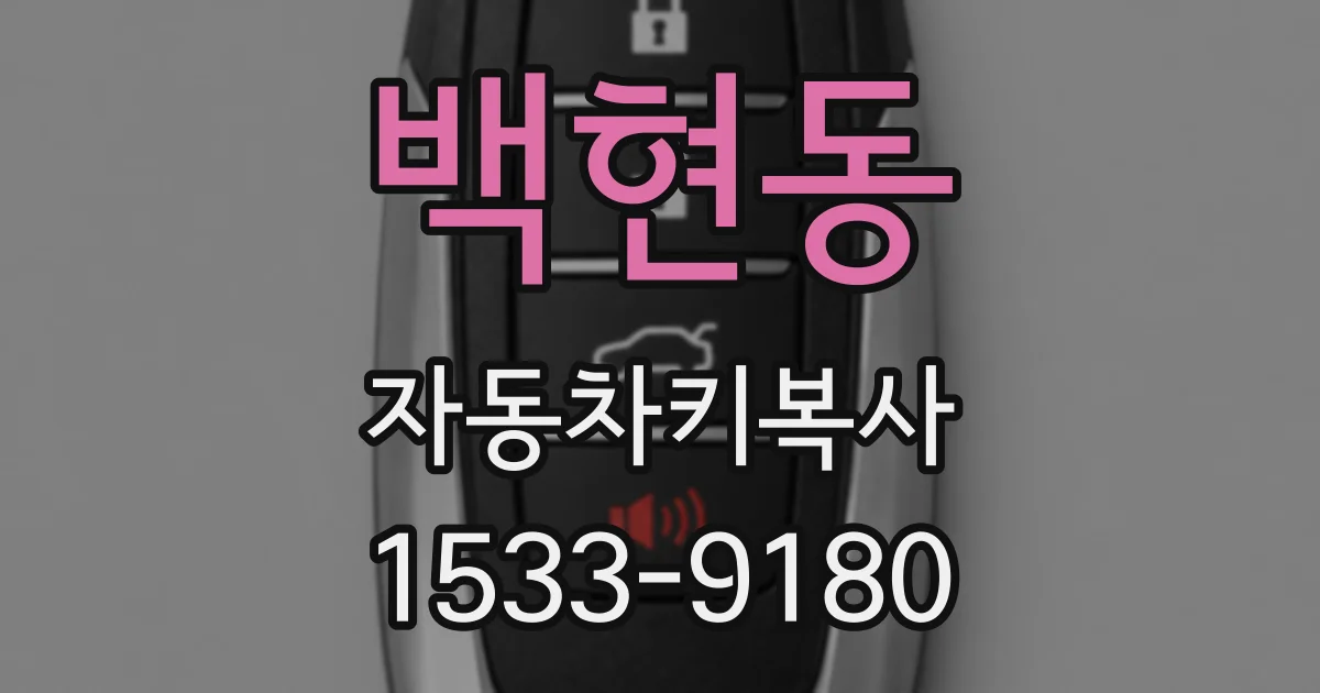 백현동 자동차키복사
