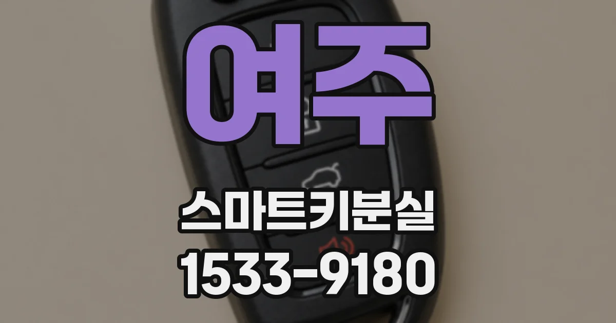 여주 스마트키분실