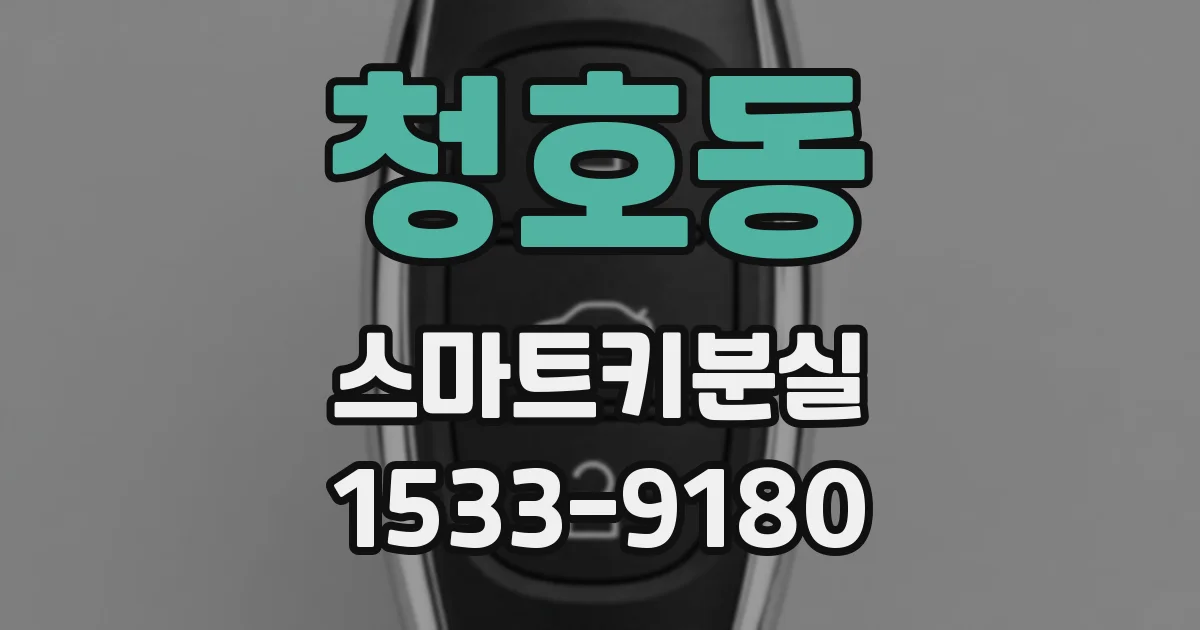 청호동 스마트키분실