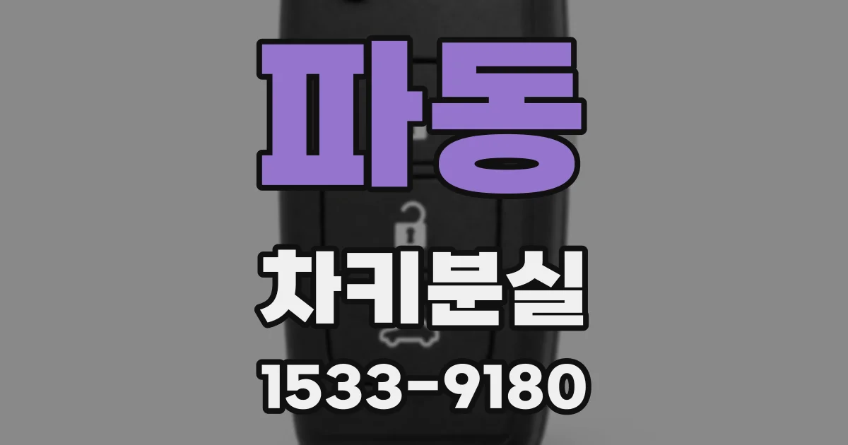 파동 차키분실