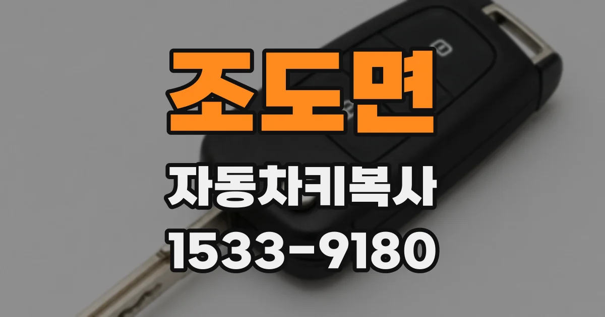 조도면 자동차키복사