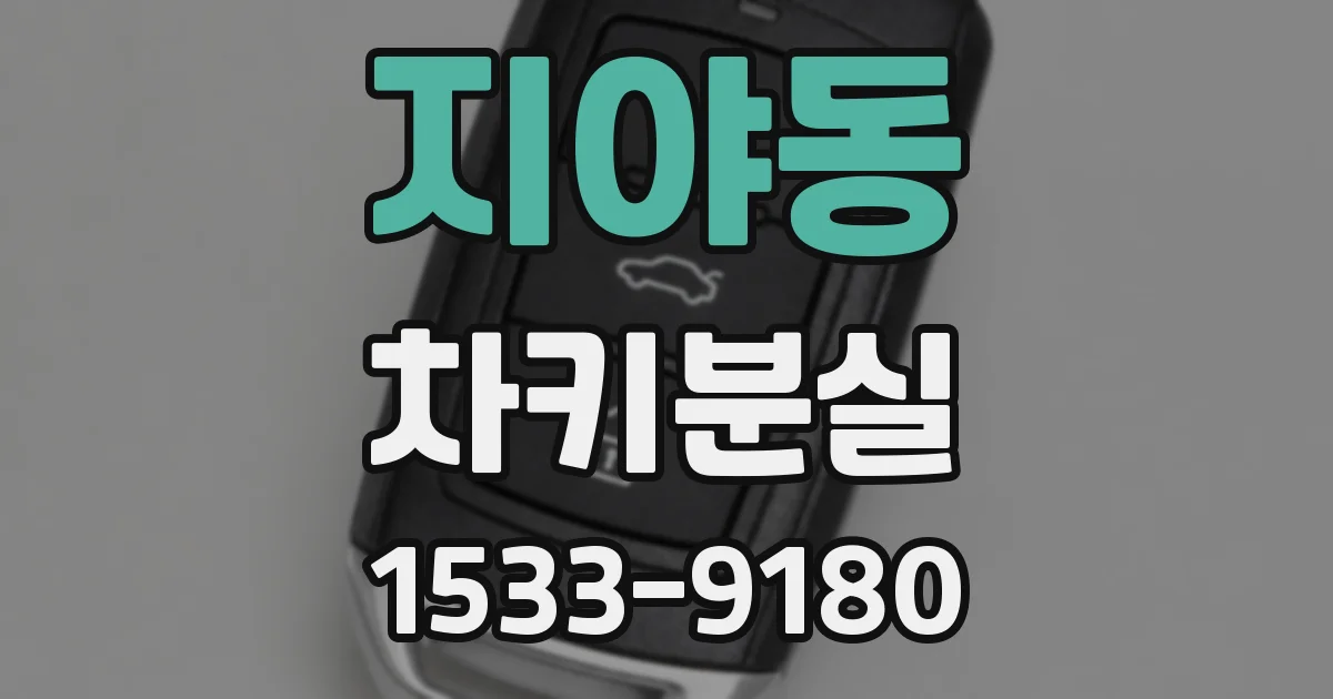 지야동 차키분실