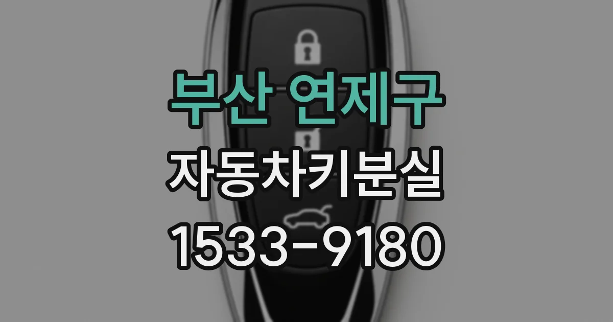 부산 연제구 자동차키분실