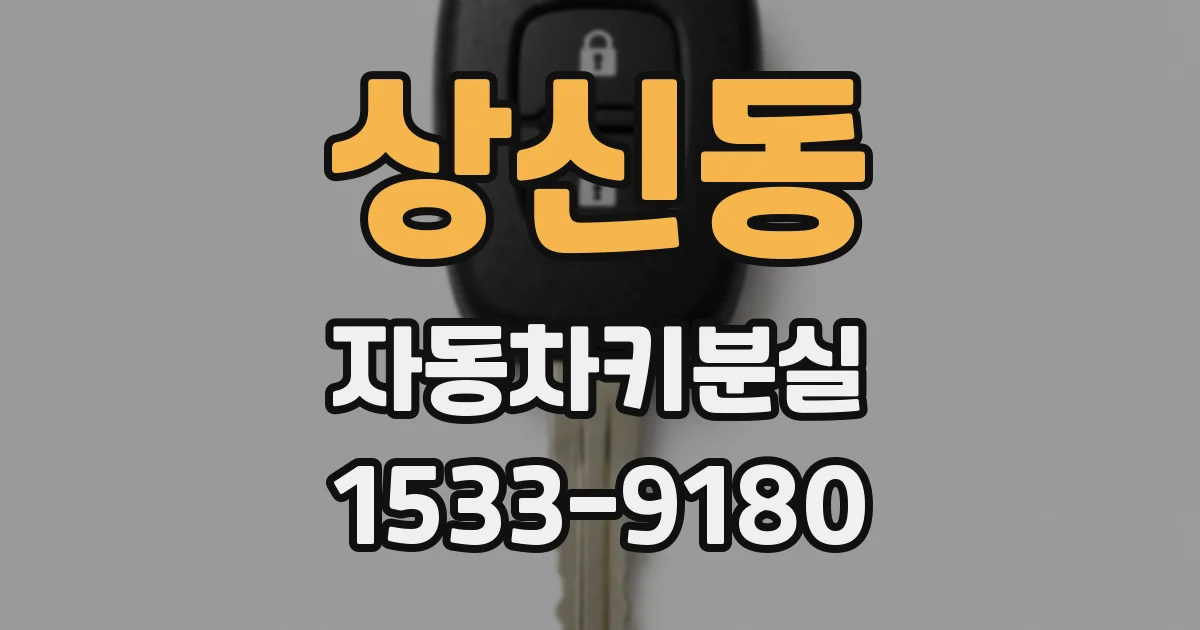 상신동 자동차키분실