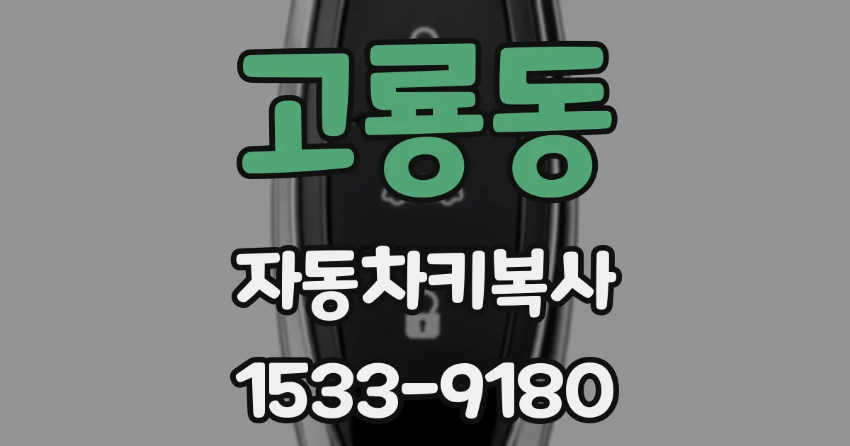 고룡동 자동차키복사