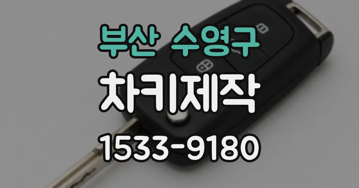 부산 수영구 차키제작