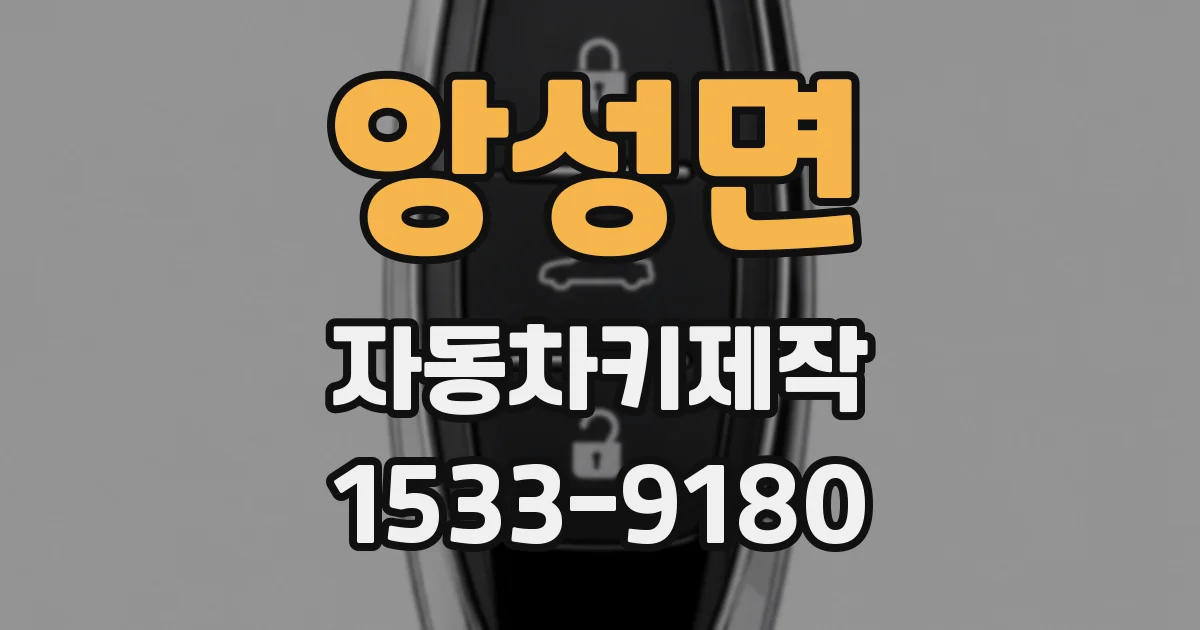 앙성면 자동차키제작