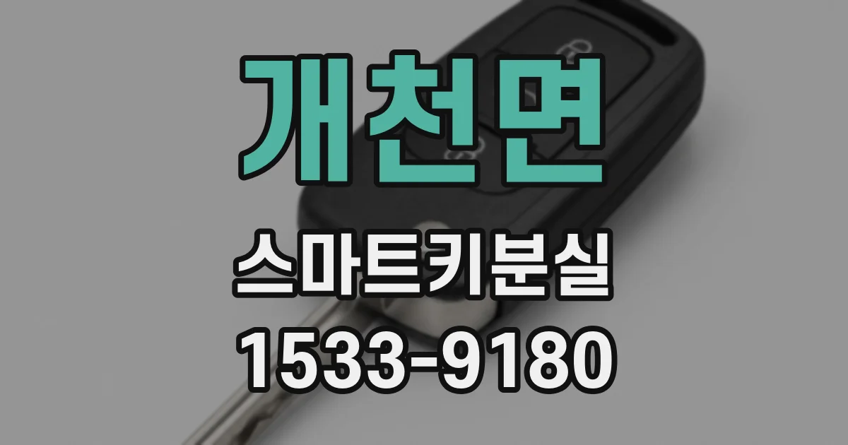 개천면 스마트키분실