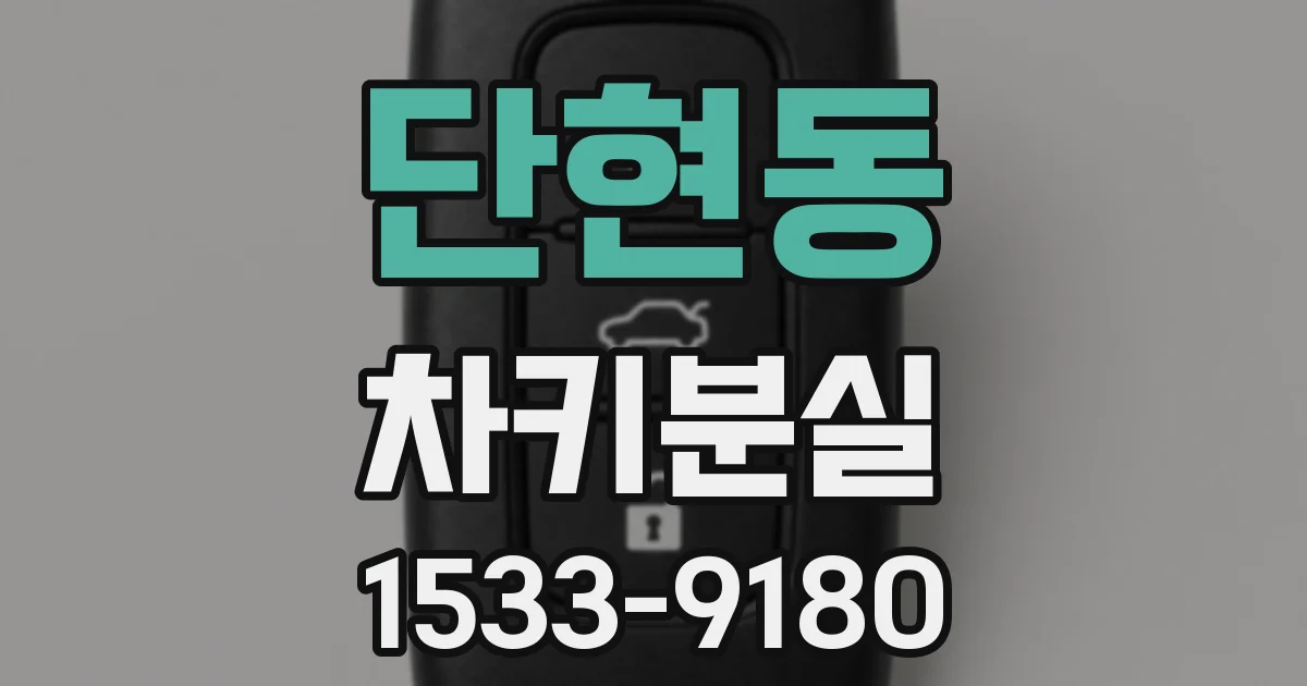 단현동 차키분실
