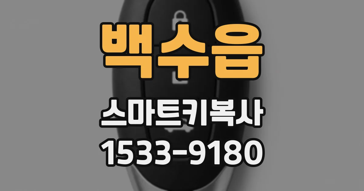 백수읍 스마트키복사