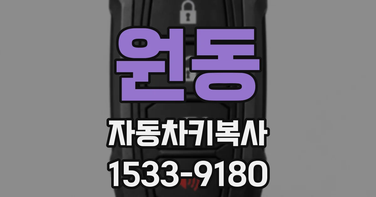 원동 자동차키복사