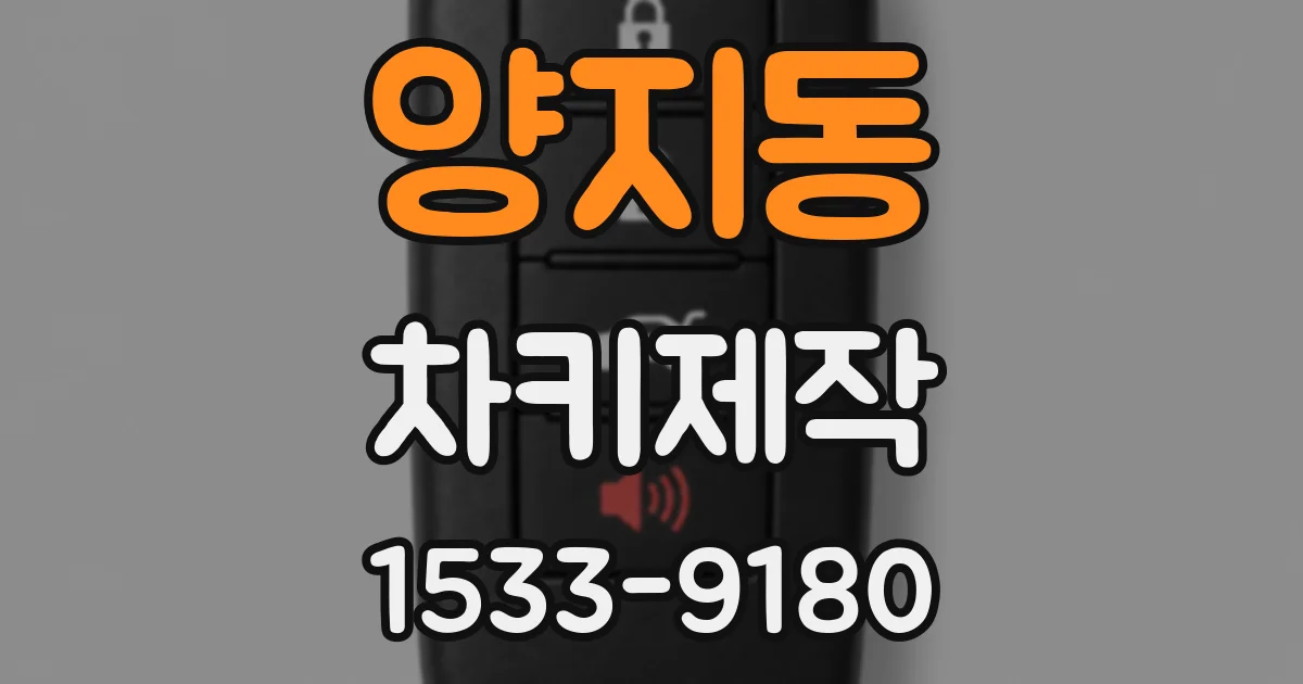 양지동 차키제작