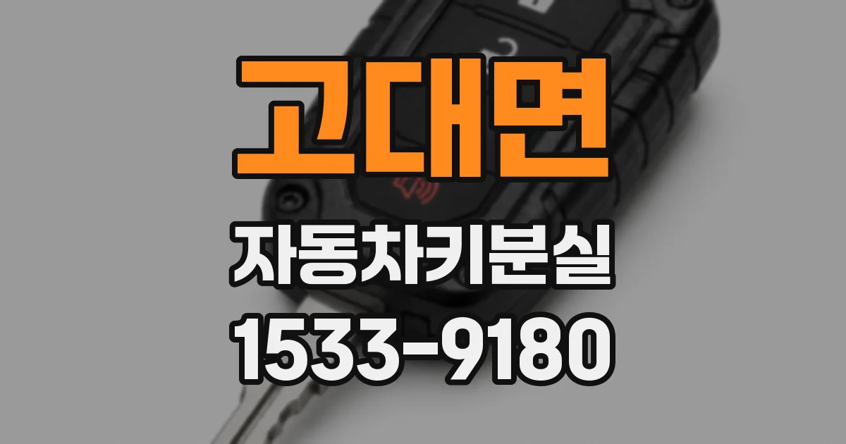 고대면 자동차키분실