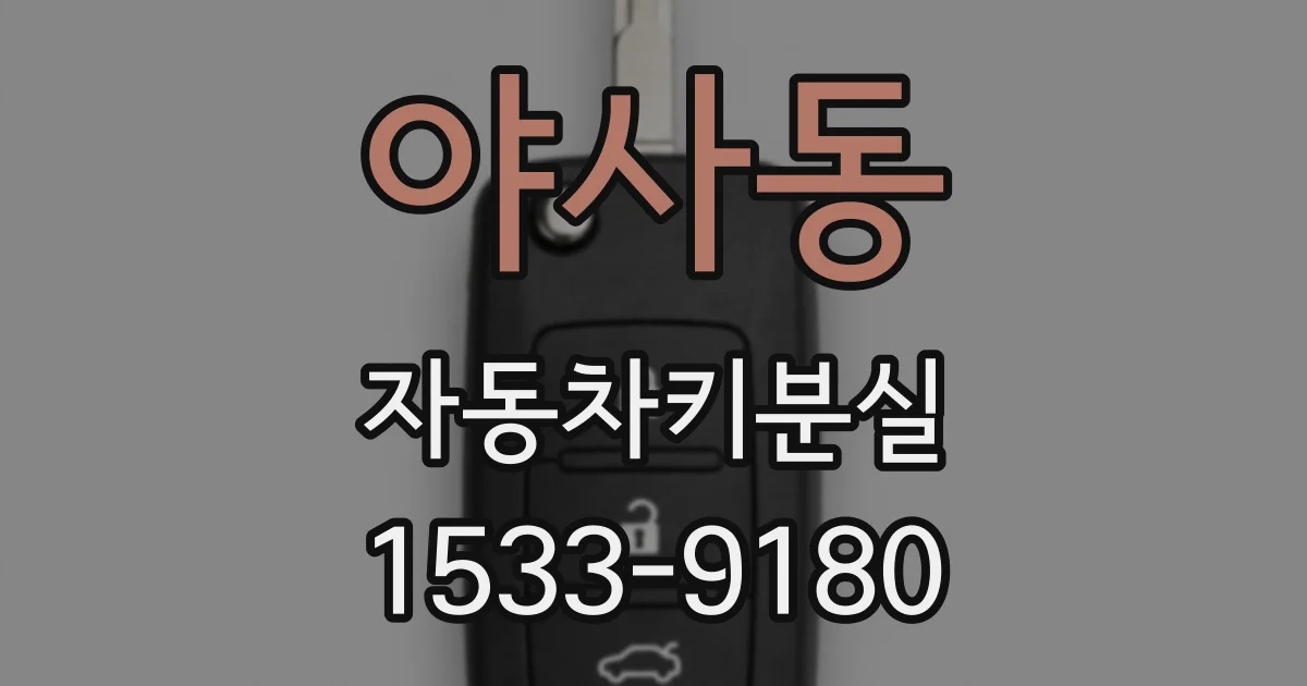 야사동 자동차키분실