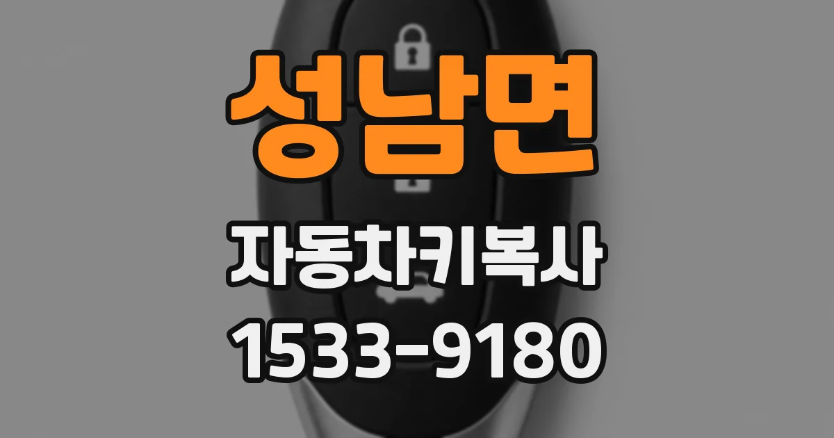 성남면 자동차키복사