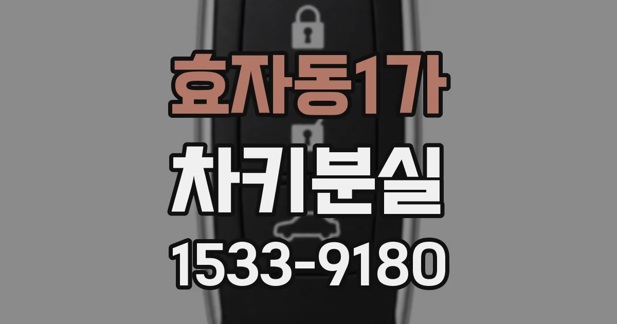 효자동1가 차키분실