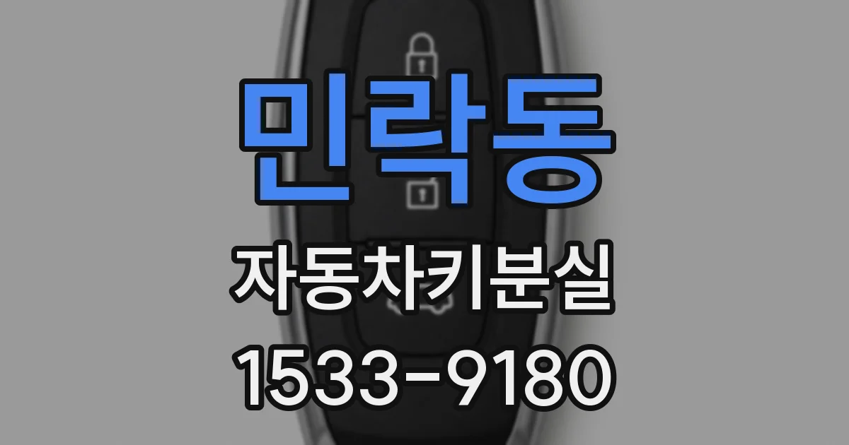 민락동 자동차키분실
