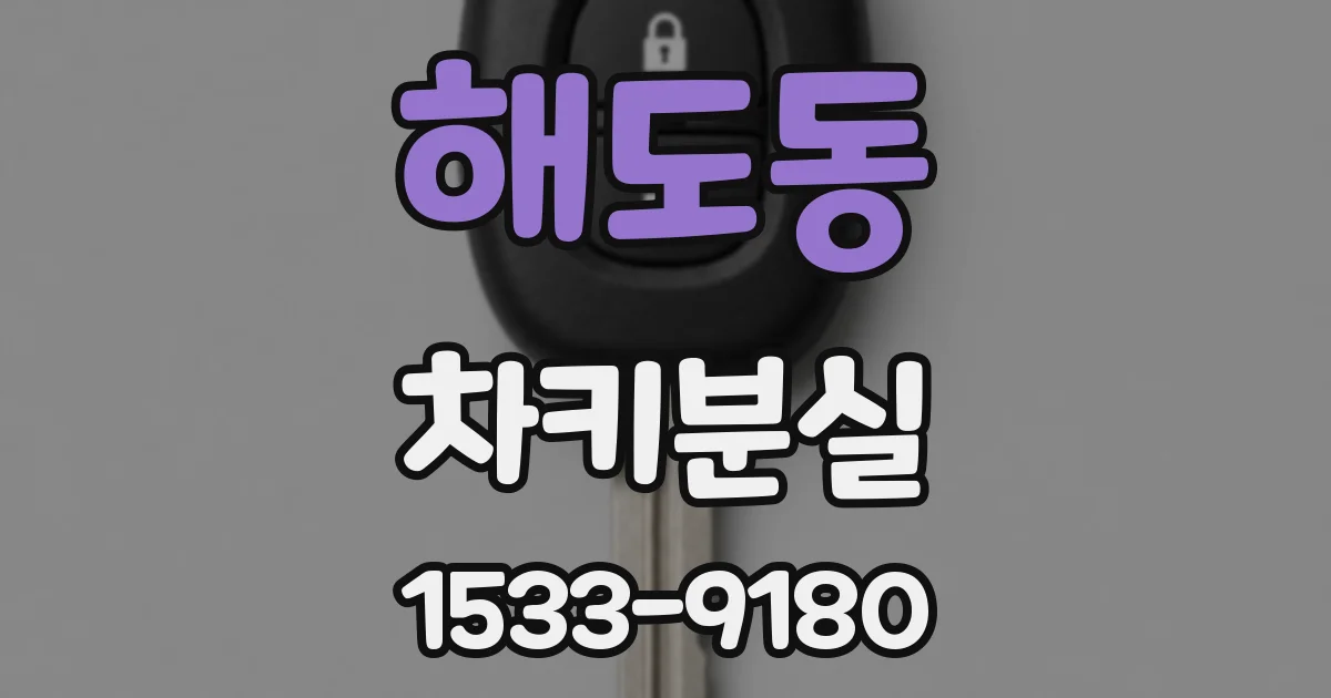 해도동 차키분실