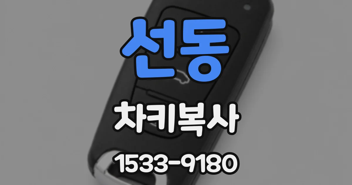 선동 차키복사