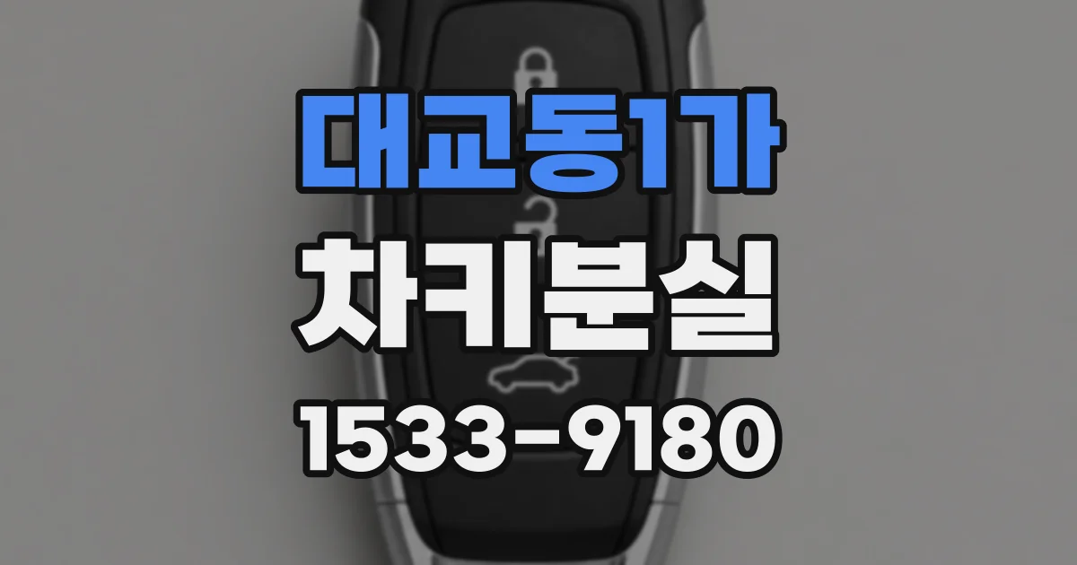 대교동1가 차키분실