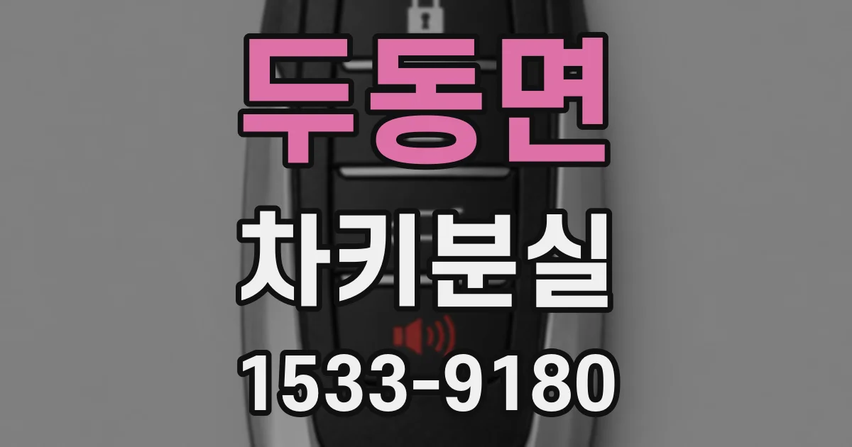 두동면 차키분실