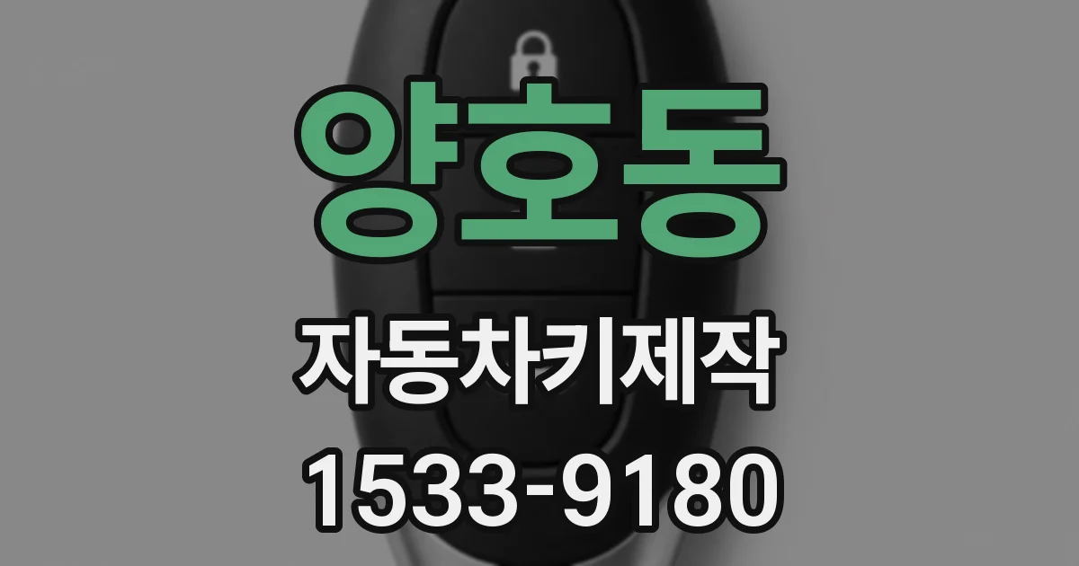 양호동 자동차키제작