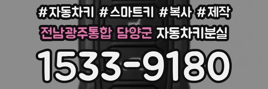 전남광주통합 담양군 자동차키분실