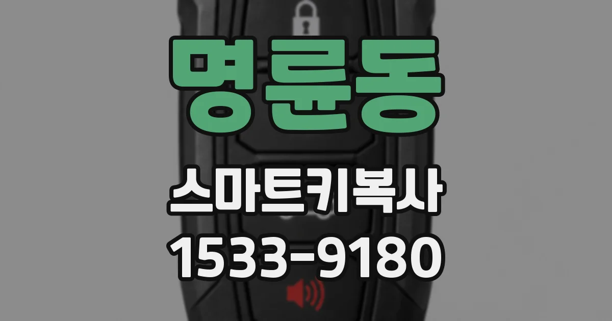 명륜동 스마트키복사