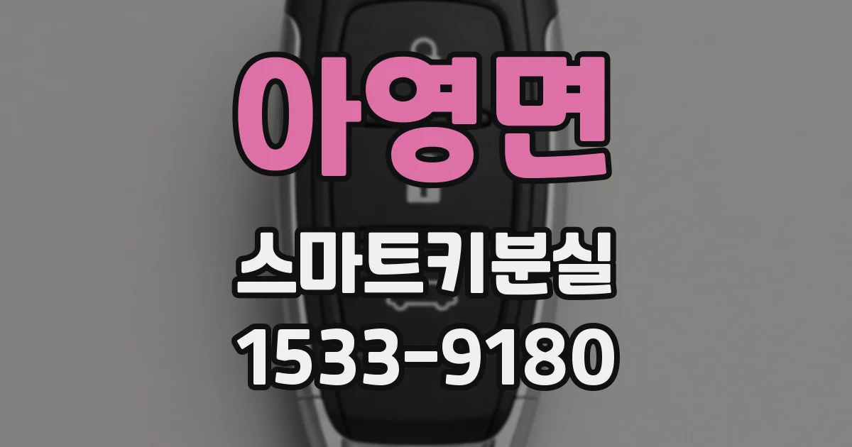 아영면 스마트키분실